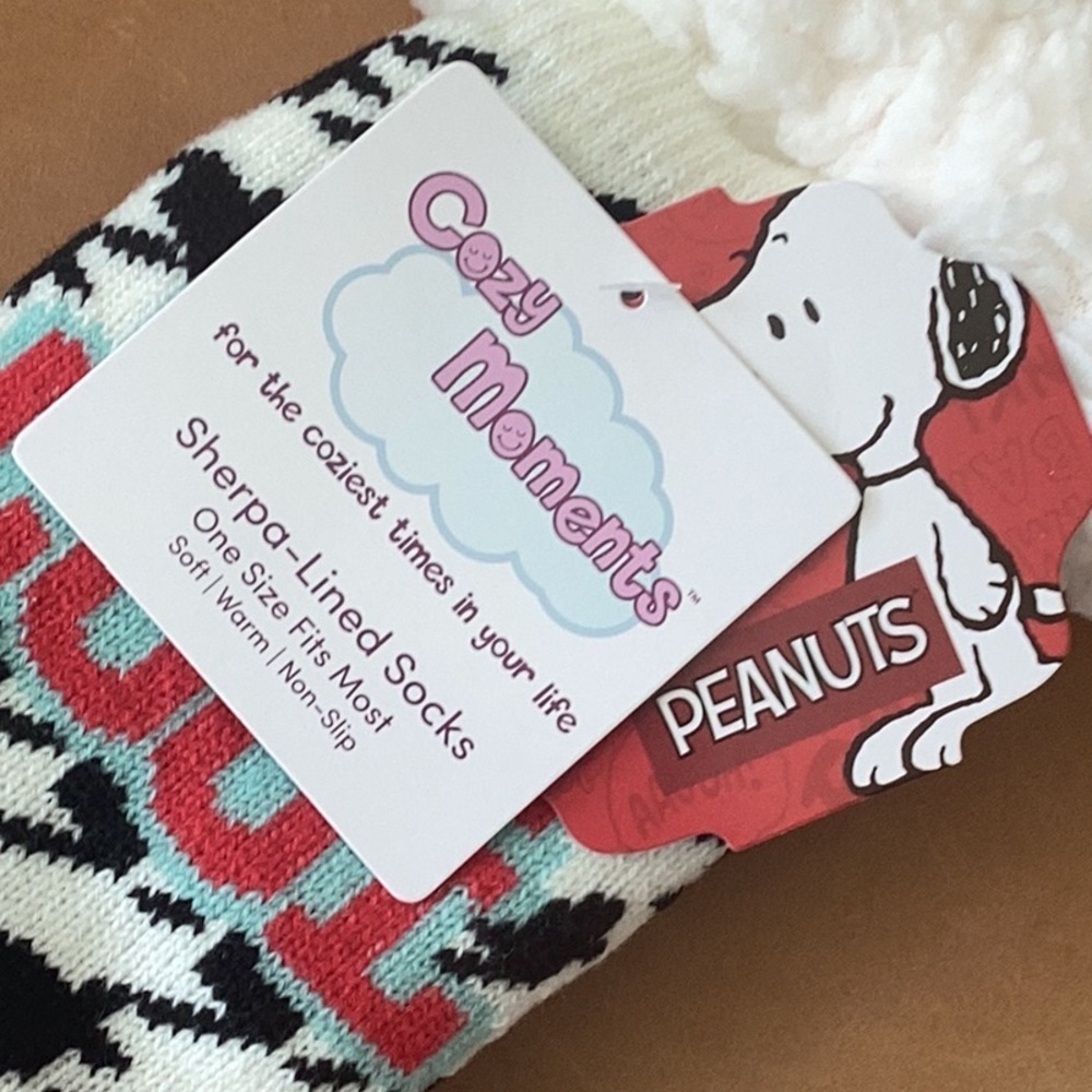 Snoopy as Joe Cool Sherpa Lined Lounge Socks